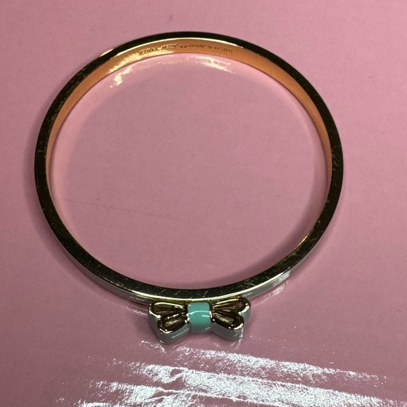 Kate Spade Bow Bangle Bracelet Tiffany Blue EUC - Picture 4 of 4